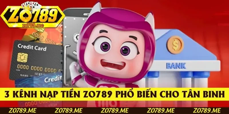 3 kênh nạp tiền Zo789 phổ biến cho tân binh